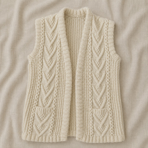 Hand knitted aran - hand,