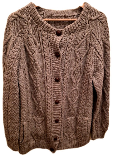 Hand knitted aran cable - knitted,