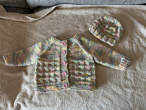 Hand knitted aran baby - knitted,