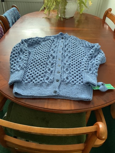 Hand knitted aran - hand, style
