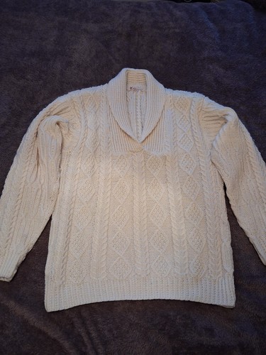 Vintage hand knitted aran - vintage,
