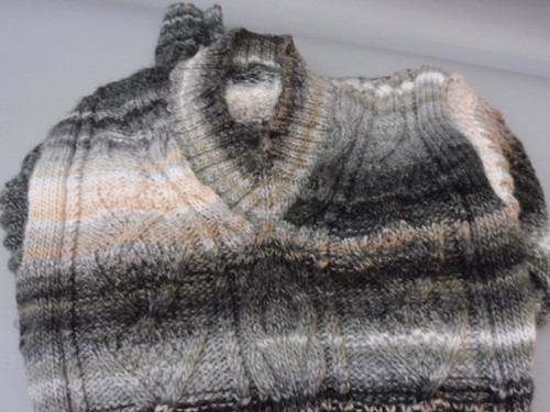 Aran jumper hand knitted med - knitted,