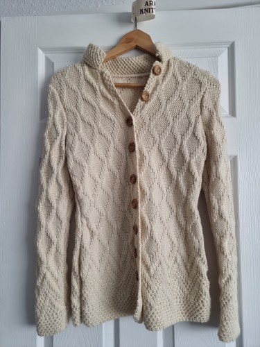 Hand knitted pure - , aran