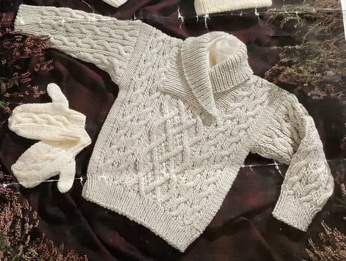Hand knitted aran cable - knitted,