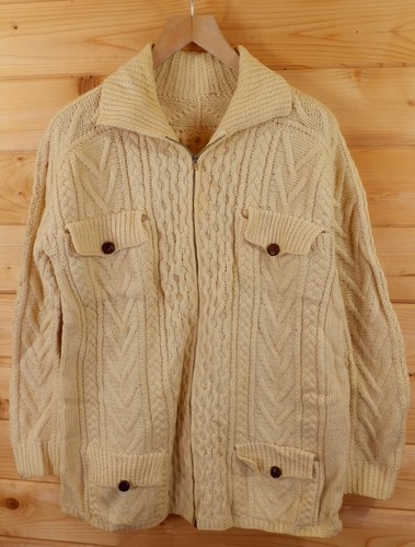 Vintage hand knitted aran - hand,