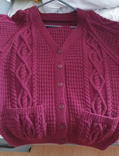 Ladies hand knitted aran - knitted,
