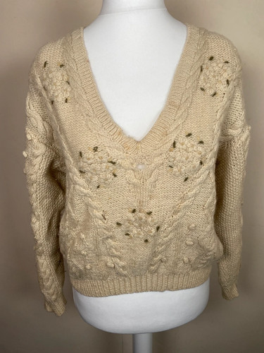 Hand knitted aran - cable, jumper