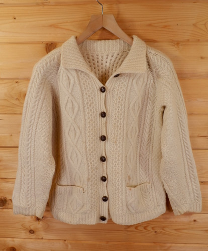 Vintage hand knitted aran - vintage,