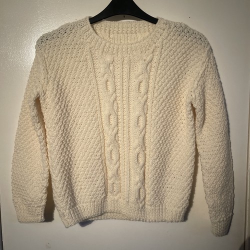 Ladies winter aran - wool, hand