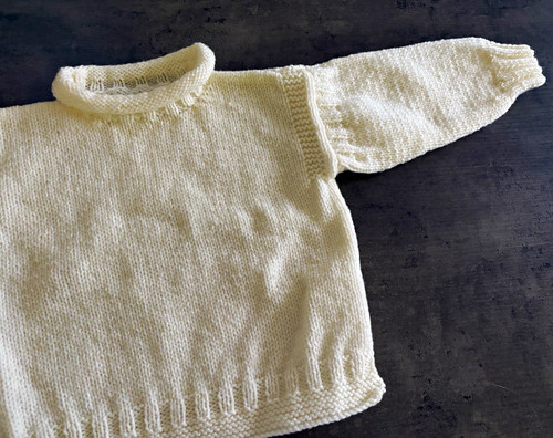 New hand knitted aran pullover - hand,