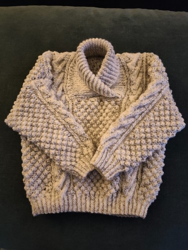 Hand knitted aran child - knitted,
