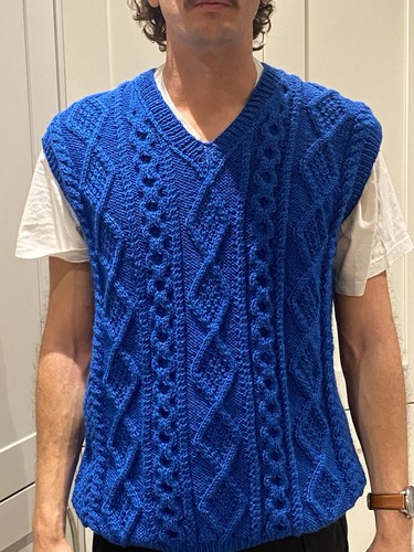 Hand knitted aran - aran, slip
