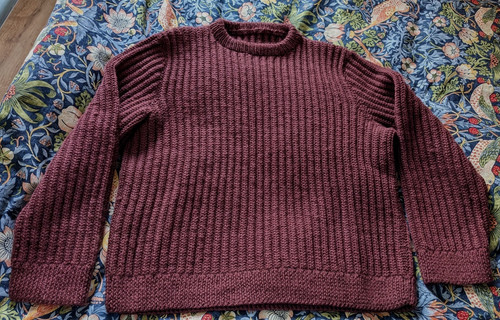 Hand knitted aran - aran, wool