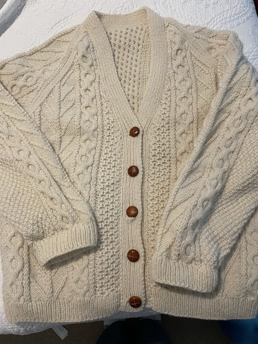 Hand knitted irish aran - hand,