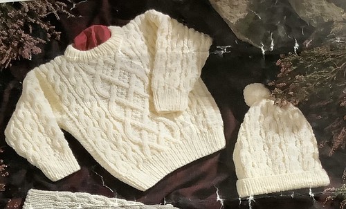 Hand knitted aran cable - hand,