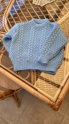 Handknitted baby aran - aran,