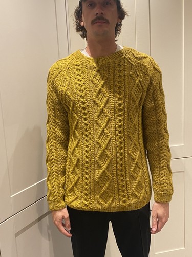 Hand knitted aran - aran, jumper