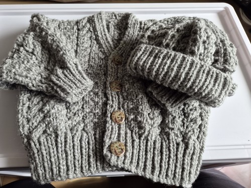 Brand new handknit - brand, aran