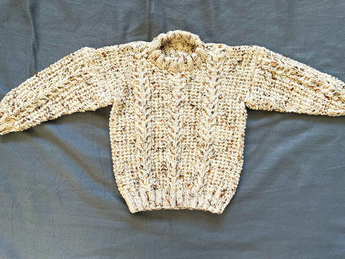 Hand knitted aran - hand, 2-3
