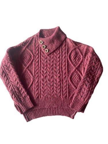 Vtg aran sweater berry - vtg,