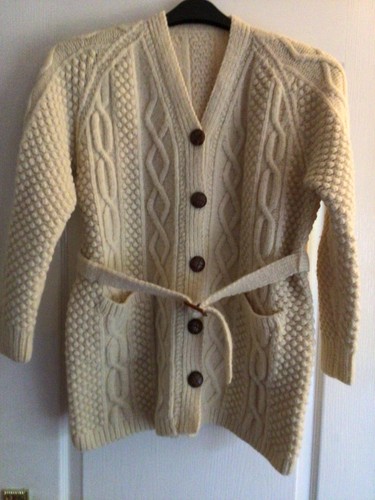 Womens cream aran - , wool