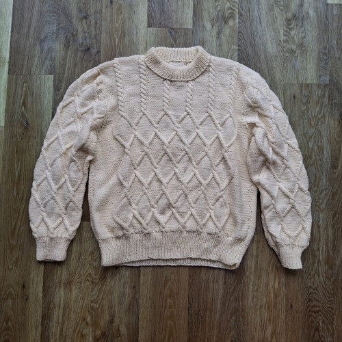 Hand knit wool aran - hand,