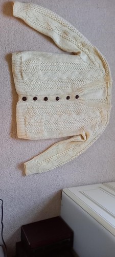 Aran hand knitted cardigan
