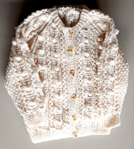Hand knitted child aran - child's,