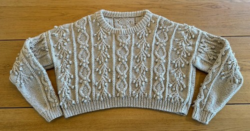 Aran cable knit boxy jumper - aran,