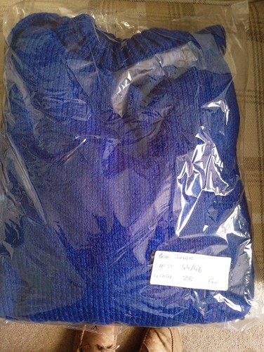 Hand knitted aran jumper - knitted,