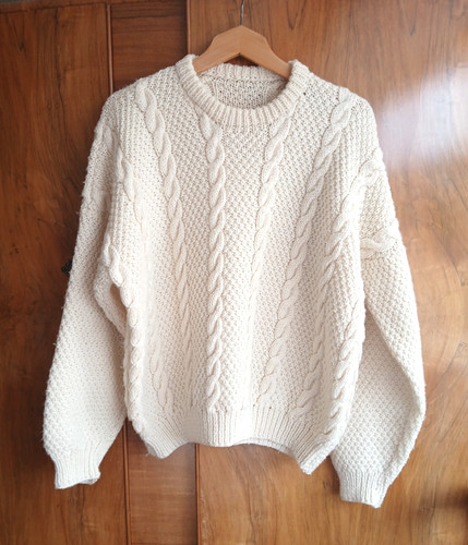Vintage hand knitted - knitted, cream