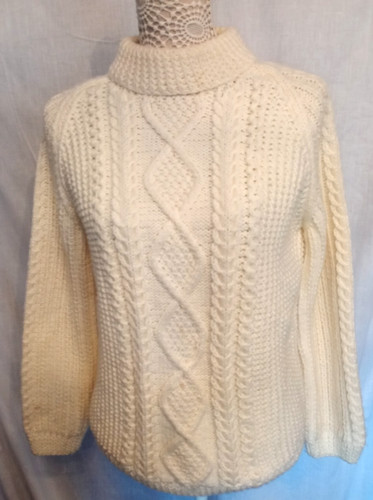 Hand knitted aran - knitted, wool