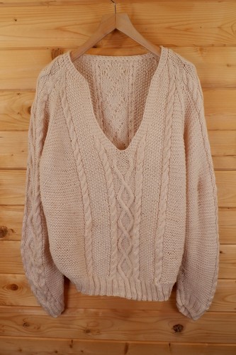 Vintage hand knitted aran - vintage,