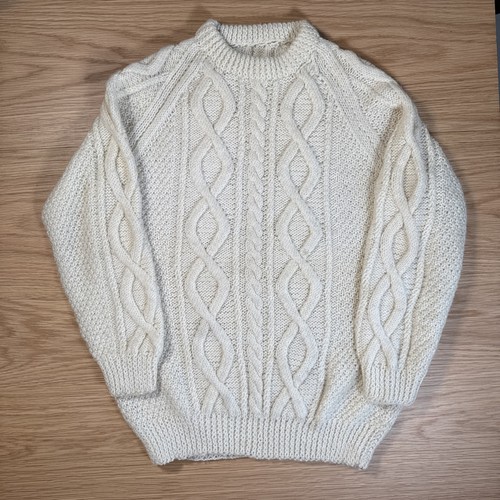 Hand knitted aran jumper size - knitted,