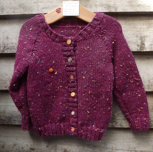 Hand knitted aran - knitted, cardigan
