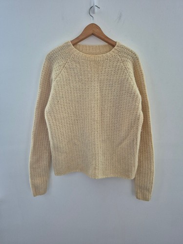 Hand knitted aran style - knitted, ribbed