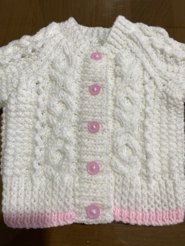 Hand knitted baby girls - hand,