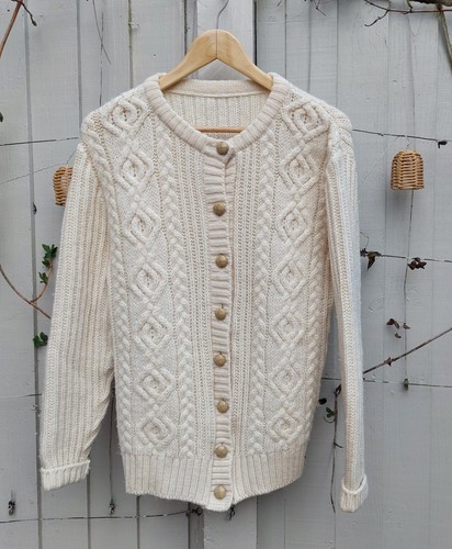Vintage hand knitted aran - vintage,