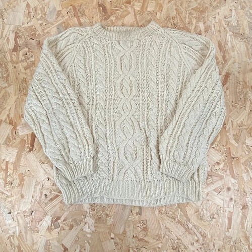Vintage hand knitted aran - hand,