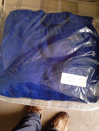 Hand knitted aran jumper - hand,