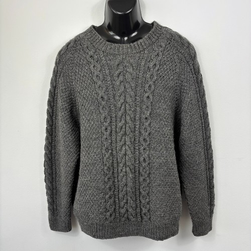 Hand knitted wool aran style - knitted,