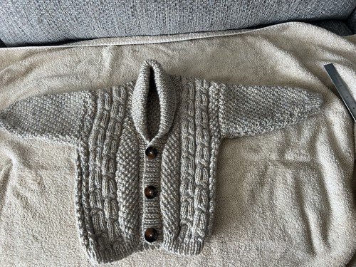 Hand knitted aran baby - hand-knitted,